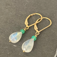 Load image into Gallery viewer, Rainbow Moonstone and Opal Earrings