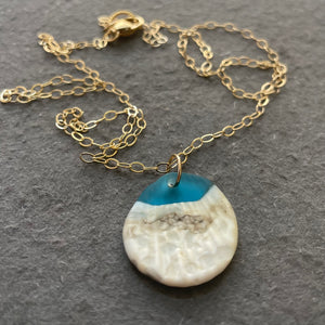 Seashell Surf Necklace, OOAK