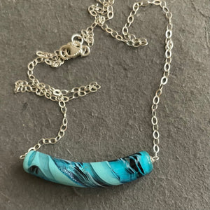 Aqua Blue Murano Glass Necklace , all are OOAK