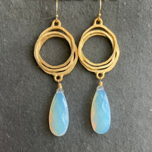 Load image into Gallery viewer, Multi Hoop Opalite Earrings