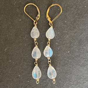 Rainbow Moonstone Earrings