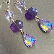 Load image into Gallery viewer, Amethyst Paradise Dangle Earrings