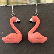 Move Over Mrs. Roper Flamingo Earrings
