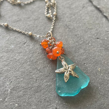 Load image into Gallery viewer, Authentic Sea Glass Necklace, Estate Jewelry