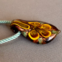 Load image into Gallery viewer, Lampwork Glass Necklace, Silk Cord OOAK