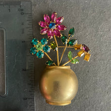 Load image into Gallery viewer, Vintage Estate Flower Pot Pin, OOAK