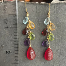 Load image into Gallery viewer, Carnelian, blue topaz, citrine, garnet, peridot and amethyst