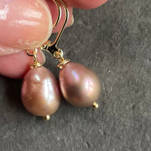 Load image into Gallery viewer, Baroque Pearl Earrings, Mauve, OOAK