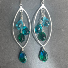 Load image into Gallery viewer, Sea Time Doublet Dewdrop Marquise Earrings