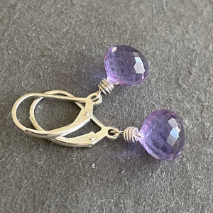 Grape Lavender Dangle Earrings