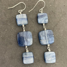 Load image into Gallery viewer, Kyanite Square Earrings