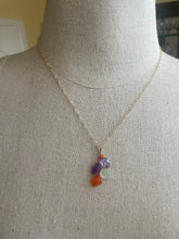 Load image into Gallery viewer, Multi-Gemstone Leaf Cut Necklace