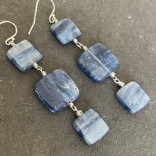 Load image into Gallery viewer, Kyanite Square Earrings