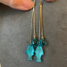 Load image into Gallery viewer, Gone Fishin’ Tassel Earrings, OOAK