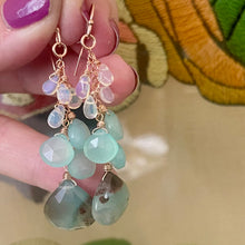 Load image into Gallery viewer, ( i have more- contact me to choose next stones from my lot) Aquaprase, Opal and Chalcedony Earrings, OOAK