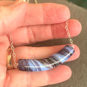 Periwinkle Blue Murano Glass Necklace , all are OOAK