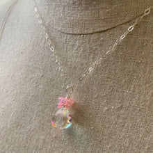 Load image into Gallery viewer, Fire Moonstone Quartz and Pink Opal Necklace, OOAK