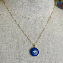 Load image into Gallery viewer, Blue Topaz Labradorite Inlay Cut Necklace, OOAK