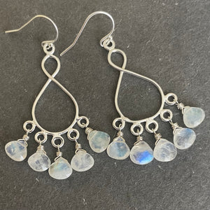 Rainbow Moonstone Infinity Chandelier