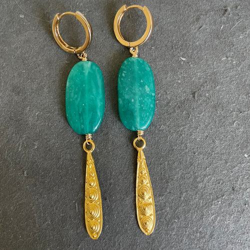 Amazonite Goddess Earrings