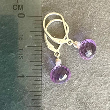 Load image into Gallery viewer, Grape Lavender Dangle Earrings