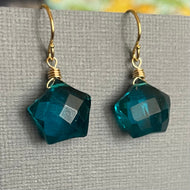 London Blue Modern Star Earrings