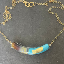 Load image into Gallery viewer, Sea Layers Murano Glass Necklace, OOAK