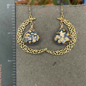 Crescent Moon Gold Vermeil Earrings