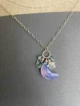 Load image into Gallery viewer, Lavender Moon and Stars Necklace, one in stock