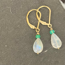 Load image into Gallery viewer, Rainbow Moonstone and Opal Earrings