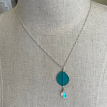 Load image into Gallery viewer, Sea Glass Fire Rainbow Quartz Necklace, OOAK
