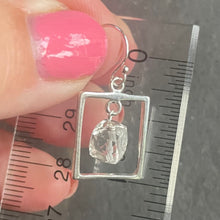 Load image into Gallery viewer, Rock Crystal Quartz Square Earrings