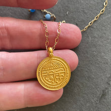 Load image into Gallery viewer, Good Health Apatite and 24k gold vermeil over Sterling silver necklace, Estate jewelry