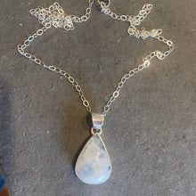 Load image into Gallery viewer, Rainbow Moonstone Necklace, Sterling Silver, OOAK