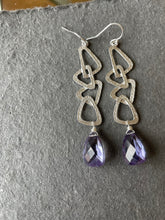 Load image into Gallery viewer, Alexandrite Pyramid Earrings, Geometric Chandelier