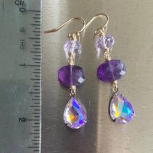Load image into Gallery viewer, Amethyst Paradise Dangle Earrings