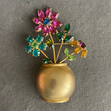 Load image into Gallery viewer, Vintage Estate Flower Pot Pin, OOAK