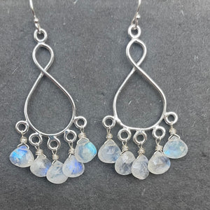 Rainbow Moonstone Infinity Chandelier