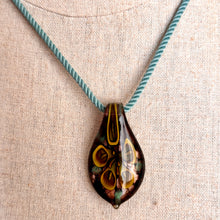 Load image into Gallery viewer, Lampwork Glass Necklace, Silk Cord OOAK