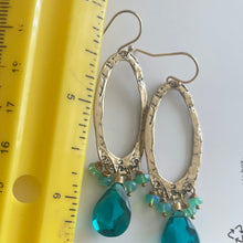 Load image into Gallery viewer, Paraiba, Opal and Bronze Earrings