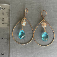 Load image into Gallery viewer, Rose Gold Murano Glass Sommerso Earrings, OOAK