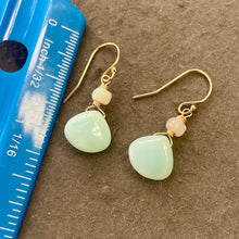 Load image into Gallery viewer, Peruvian Blue and Welo Opal Earrings, OOAK