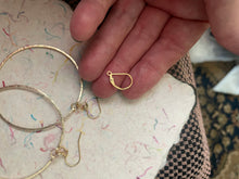 Load image into Gallery viewer, The AMY Style Hammered Hoop Earrings in 14K Gold Filled, Size: 50mm, 2", Metal choices