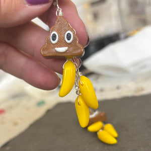 This Sh*t is Bananas! Intro price! Dangle earrings, poop emoji earrings