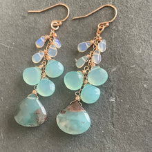 Load image into Gallery viewer, ( i have more- contact me to choose next stones from my lot) Aquaprase, Opal and Chalcedony Earrings, OOAK