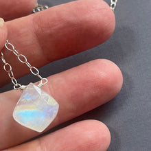 Load image into Gallery viewer, Rainbow Moonstone Moroccan Cut Necklace, OOAK