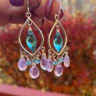 Lavender and Blue Topaz Marquis Chandelier