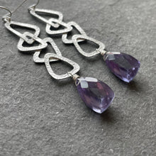 Load image into Gallery viewer, Alexandrite Pyramid Earrings, Geometric Chandelier