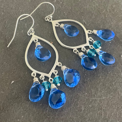 Tantalizing Tanzanite Blue Earrings - Sterling