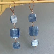 Load image into Gallery viewer, Kyanite Square Earrings